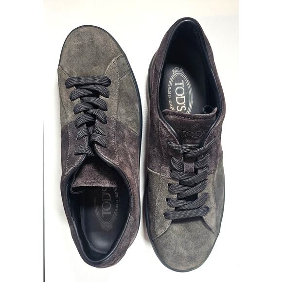 Tods Suede Lowtop Colorblock Sneakers Shoes - Made in Italy  Men Sz 8, Women 9.5 - Picture 1 of 10